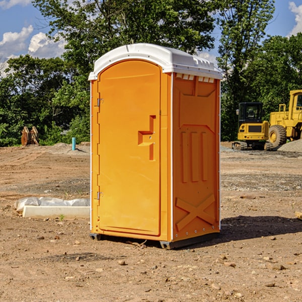 how often are the portable restrooms cleaned and serviced during a rental period in Benet Lake WI